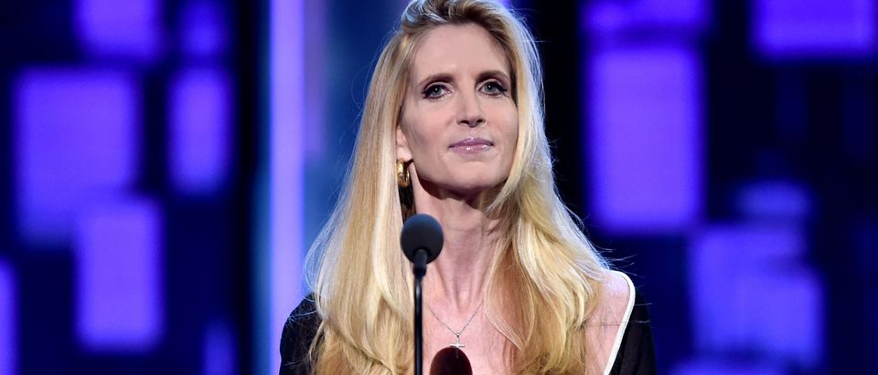 Political commentator/author Ann Coulter speaks onstage at The Comedy Central Roast of Rob Lowe at Sony Studios on August 27, 2016 in Los Angeles, California. The Comedy Central Roast of Rob Lowe will premiere on September 5, 2016 at 10:00 p.m. ET/PT. (Photo by Alberto E. Rodriguez/Getty Images)