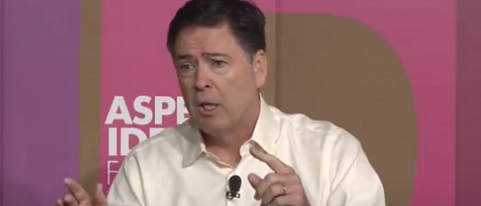 James Comey speaks with Katie Couric at Aspen Ideas Festival (screengrab)
