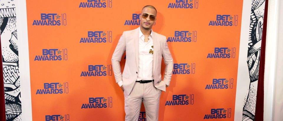 T.I. poses in the press room at the 2018 BET Awards at Microsoft Theater on June 24, 2018 in Los Angeles. (Photo by Earl Gibson III/Getty Images)