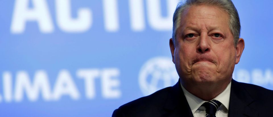 Former U.S. Vice President Al Gore attends Unlocking Financing for Climate Action session during the IMF/World Bank spring meetings in Washington, U.S., April 21, 2017. REUTERS/Yuri Gripas