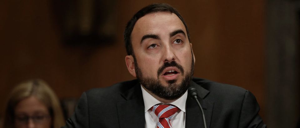 WASHINGTON, DC - MAY 15: Alex Stamos, chief information security officer at Yahoo! Inc testifies before the Senate Homeland Security Committee May 15, 2014 in Washington, DC. The committee heard testimony on the topic of on "Online Advertising and Hidden Hazards to Consumer Security and Data Privacy." (Photo by Win McNamee/Getty Images)