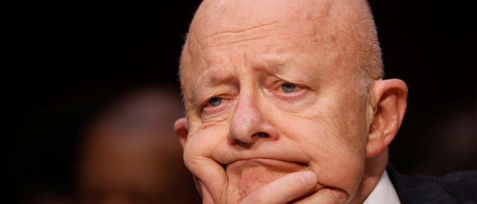 Former Director of National Intelligence James Clapper testifies about potential Russian interference in the presidential election before the Senate Judiciary Committee on Capitol Hill, Washington, D.C., U.S. May 8, 2017. REUTERS/Aaron P. Bernstein
