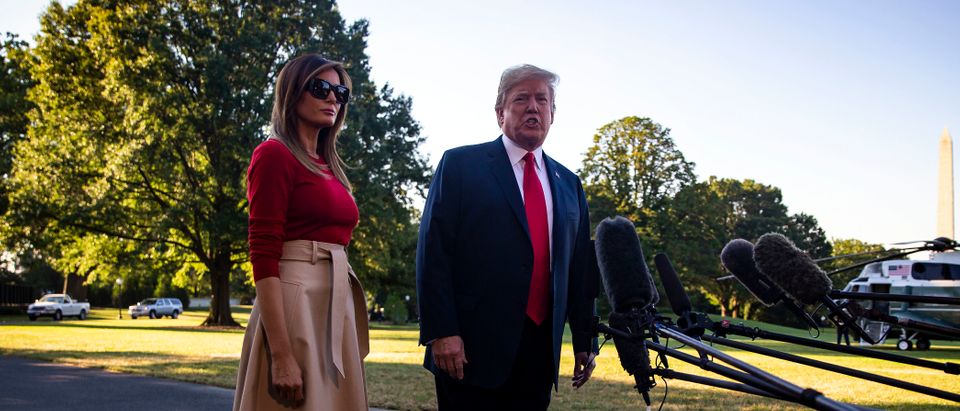 President And Mrs Trump Depart White House For NATO Summit In Brussels