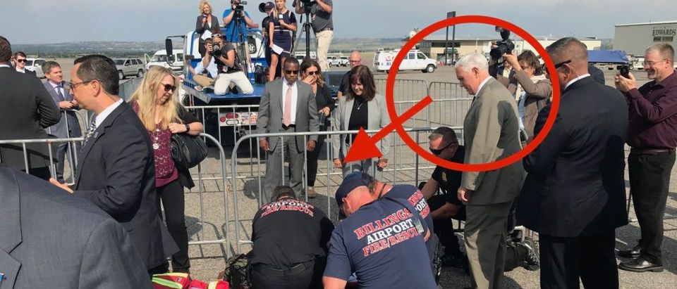 VP Pence Rushes To Boy Who Passed Out On Tarmac