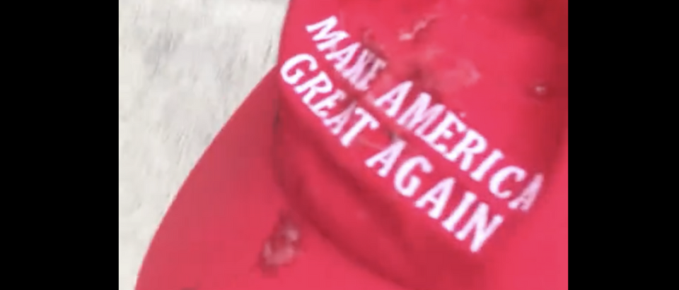 Teen has MAGA ripped from head and spit on (Youtube Screenshot from Ashton Hess 7/18/2018)