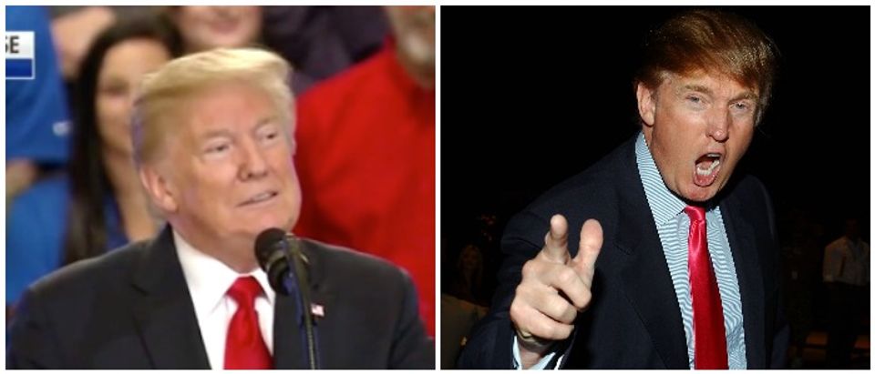 Trump Left: Fox News screenshot Right: Photo by Amanda Edwards/Getty Images
