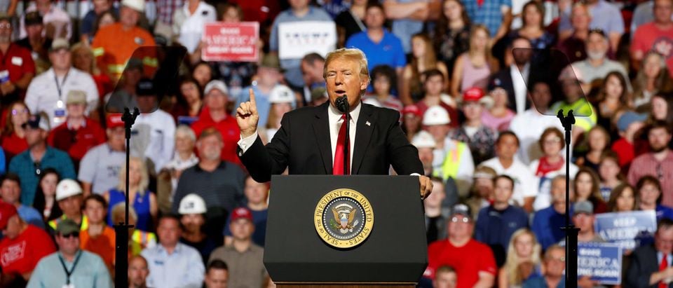 U.S. President Donald Trump speaks during a Make America Great Again rally in Great Falls, Montana, U.S., July 5, 2018. REUTERS/Joshua Roberts