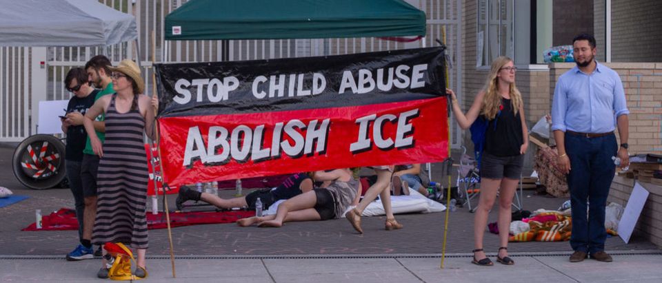 Occupy ICE is born when a crowd gathers to camp out in front the ICE Portland field office to protest the Trump administration "Zero Tolerance" policy on immigration. (SHUTTERSTOCK/ Diego G Diaz)