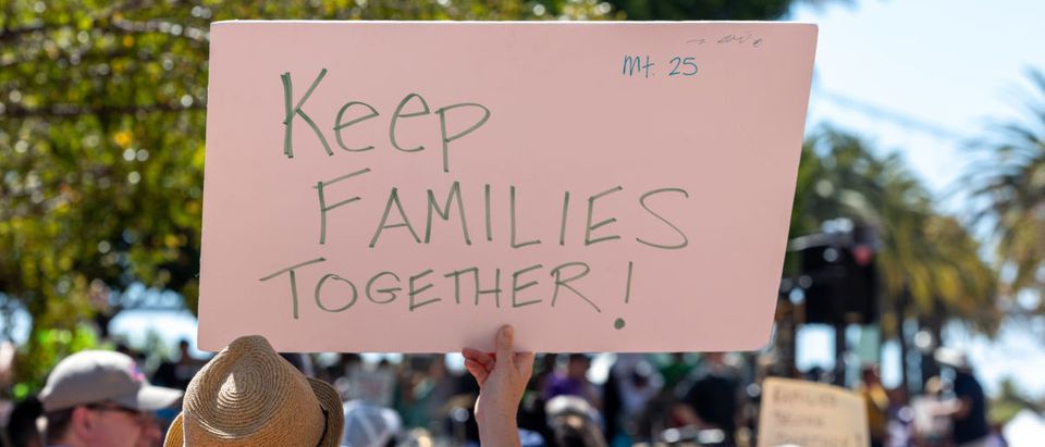 SAN FRANCISCO, CA - JUNE 23, 2018: The Families Belong Together rally opposed the cruel, inhumane and illegal separation of children from their parents guardians along the U.S. border with Mexico.