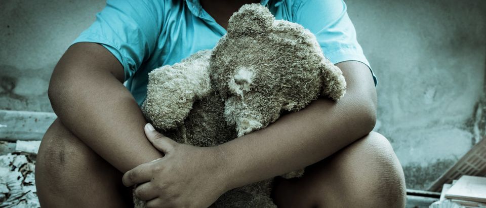 A boy holds a teddy bear. Shutterstock image by Pikul Noorod