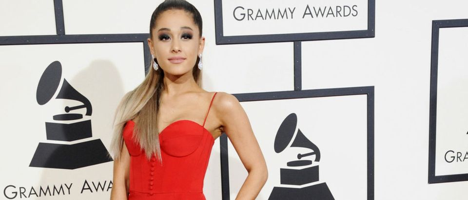 Ariana Grande at the 58th GRAMMY Awards held at the Staples Center in Los Angeles, USA on February 15, 2016. (SHUTTERSTOCK)