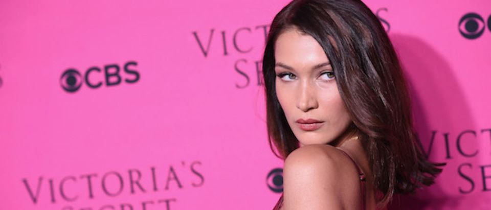 Model Bella Hadid attends as Victoria's Secret Angels gather for an intimate viewing party of the 2017 Victoria's Secret Fashion Show at Spring Studios on November 28, 2017 in New York City. (Photo by Dimitrios Kambouris/Getty Images for Victoria's Secret)