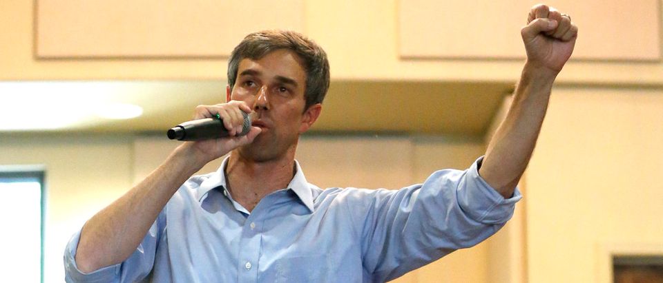 HORSESHOE BAY, TX - AUGUST 16: U.S. Rep Beto O'Rourke (D-TX) of El Paso speaks during a town hall meeting at the Quail Point Lodge on August 16, 2018 in Horseshoe Bay, Texas. ORourke will be challenging incumbent Sen. Ted Cruz (R-TX) for the senate seat in the November elections. (Photo by Chris Covatta/Getty Images)