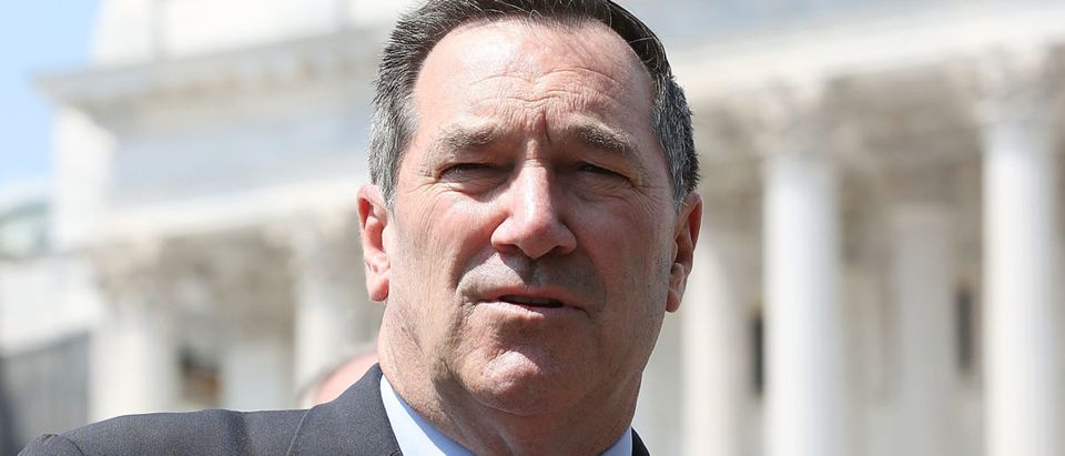 Sen. Joe Donnelly (D-IN) speaks during an event to unveil "A Better Deal On Trade and Jobs", in front of the US Capitol on August 2, 2017 in Washington, DC. (Photo by Mark Wilson/Getty Images)