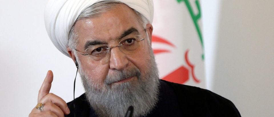FILE PHOTO: Iran's President Hassan Rouhani attends a news conference at the Chancellery in Vienna