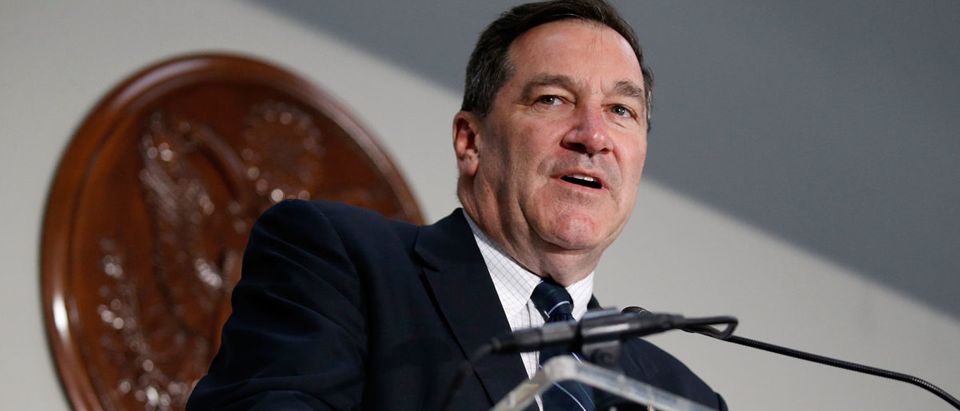 WASHINGTON, D.C. - JUNE 14: Sen. Joe Donnelly (D-IN) speaks at "Making AIDS History: A Roadmap for Ending the Epidemic" at the Hart Senate Building on June 14, 2017 in Washington, D.C.. (Photo by Paul Morigi/Getty Images)