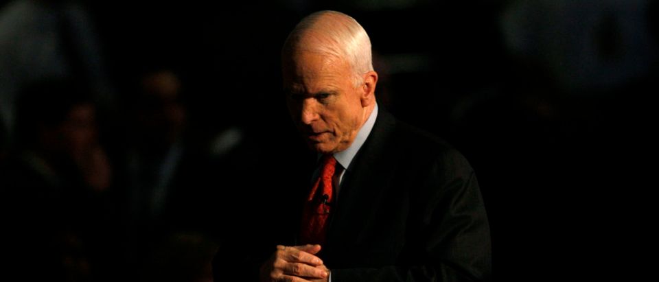 US Republican presidential candidate US Senator John McCain takes part in the MSNBC Republican presidential debate at Florida Atlantic University in Boca Raton