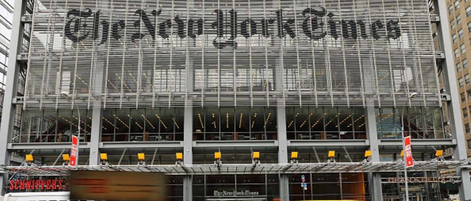 NEW YORK, NY - JULY 27: The New York Times building stands in Manhattan on July 27, 2017 in New York City. The New York Times Company shares have surged to a nine-year high after posting strong earnings on Thursday. Partly due to new digital subscriptions following the election of Donald Trump as president, the company reported a profit of $27.7 million in the second quarter, up from $9.1 million in the same period last year. (Photo by Spencer Platt/Getty Images)