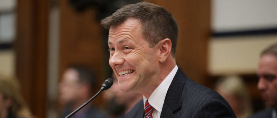Then-Deputy Assistant FBI Director Peter Strzok testifies before a joint committee hearing of the House Judiciary and Oversight and Government Reform committees in the Rayburn House Office Building on Capitol Hill July 12, 2018 in Washington, D.C. (Photo by Chip Somodevilla/Getty Images)