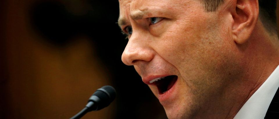 FILE PHOTO: FBI Deputy Assistant Director Strzok testifies before a joint hearing on "Oversight of FBI and DOJ Actions Surrounding the 2016 Election" on Capitol Hill in Washington