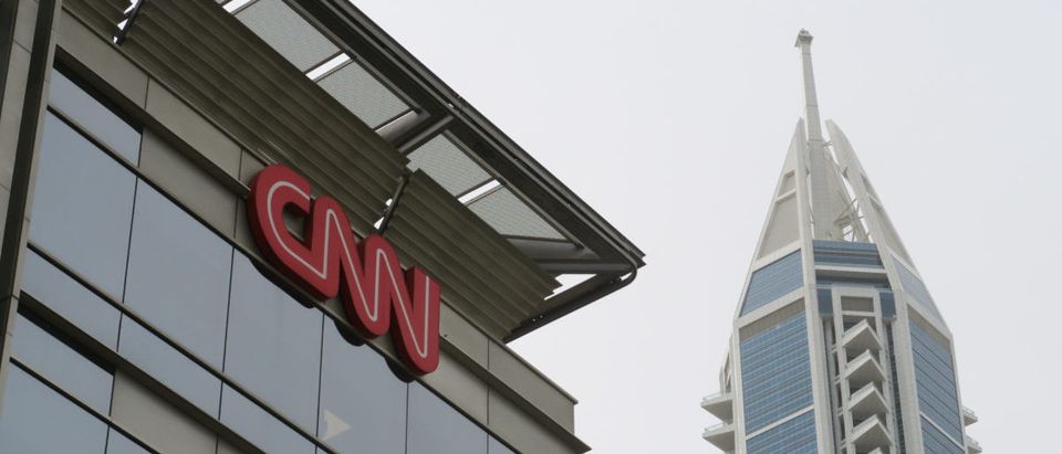 The CNN building (L) in Dubai Media City Park March 17, 2016. REUTERS/Russell Boyce -