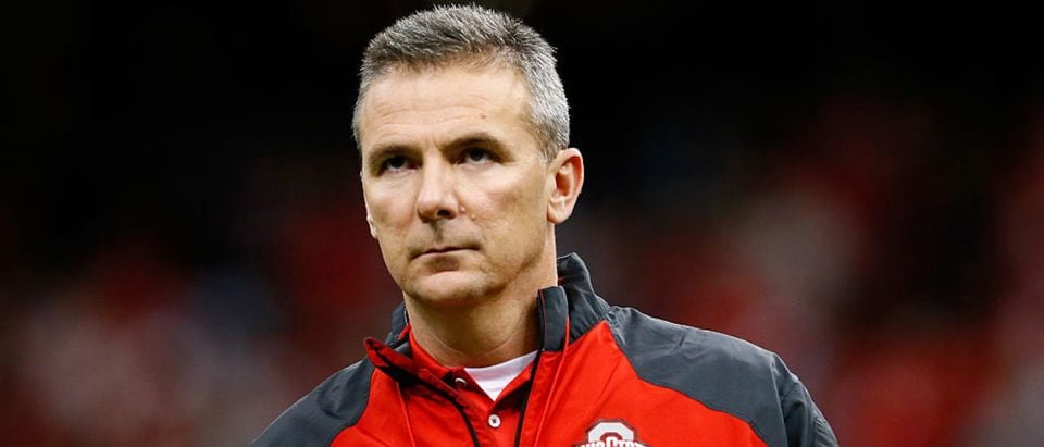 Head coach Urban Meyer of the Ohio State Buckeyes looks on prior to the All State Sugar Bowl against the Alabama Crimson Tide at the Mercedes-Benz Superdome on January 1, 2015 in New Orleans, Louisiana. (Photo by Kevin C. Cox/Getty Images)