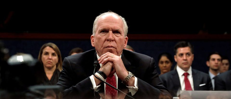 Former CIA Director John Brennan testifies before the House Intelligence Committee to take questions on Russian active measures during the 2016 election campaign in the U.S. Capitol in Washington, U.S., May 23, 2017. REUTERS/Kevin Lamarque