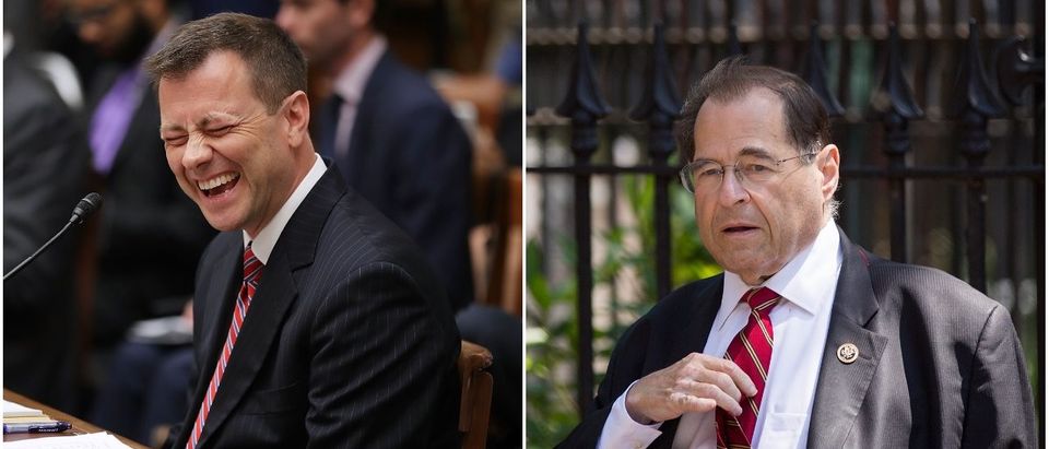New York Rep. Jerry Nadler excuses Strzok's anti-Trump text messages (PHOTOS:Getty Drew Angerer & Chip Somodevilla/Getty Images)