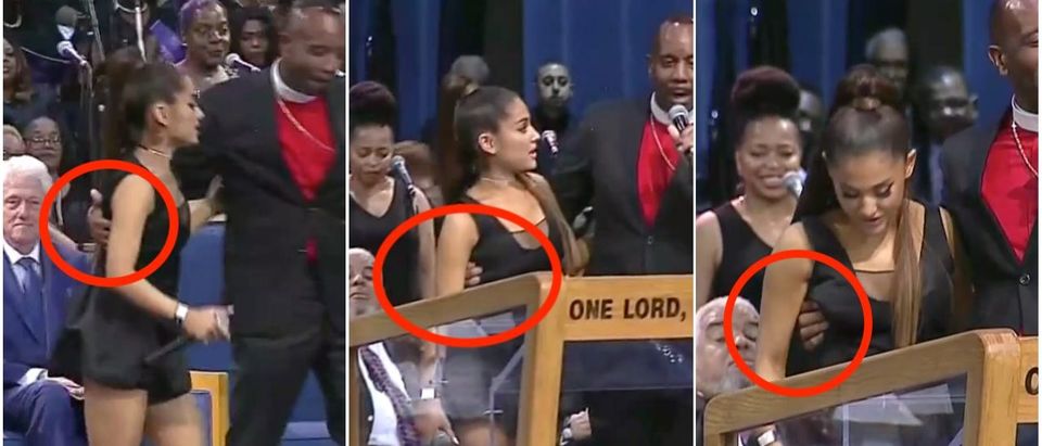 Pastor Gets Handsy With Ariana Grande At Aretha Franklins Funeral The Daily Caller