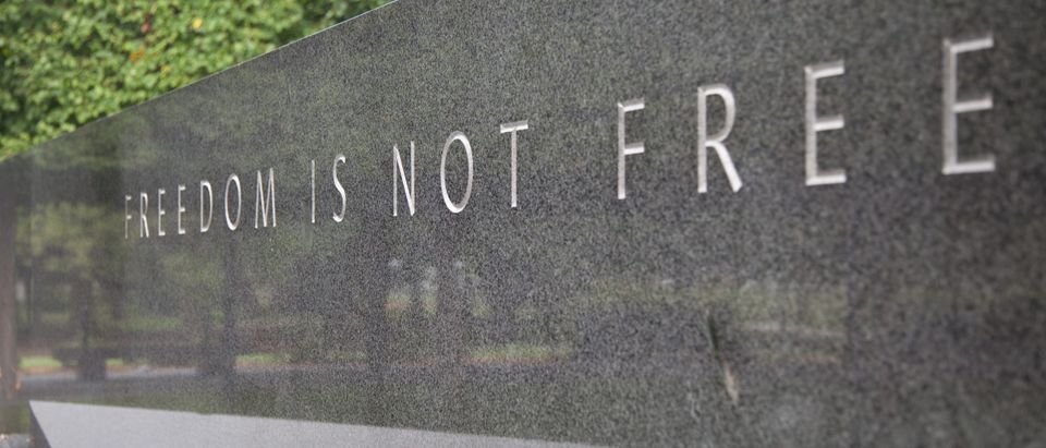 WASHINGTON, DC - 19 JUN: Korean War Veterans Memorial in Washington, DC, the United States on 19 June 2017 By DavidNNP