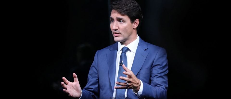 Canada's Prime Minister Justin Trudeau takes part in an interview at the National Arts Centre in Ottawa