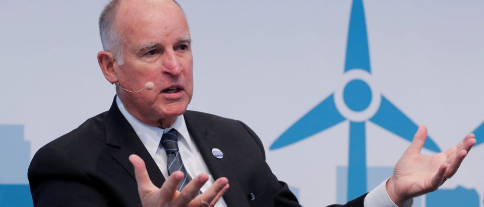 California governor Jerry Brown speaks during the COP 23 UN Climate Change Conference hosted by Fiji but held in Bonn