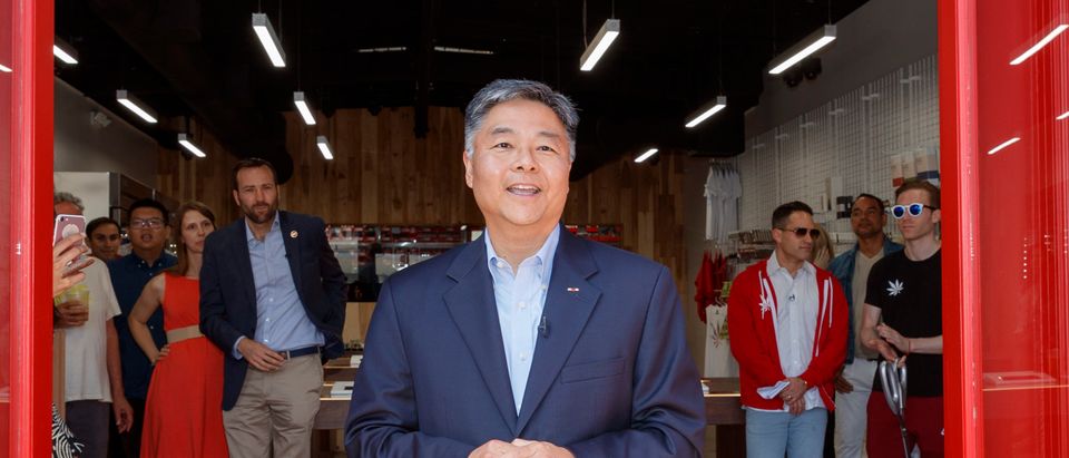 VENICE, CA - JUNE 09: Congressman Ted W. Lieu speaks at the MedMen Abbot Kinney store ribbon cutting ceremony on June 9, 2018 in Venice, California. (Photo by Rich Polk/Getty Images for MedMen Enterprises)