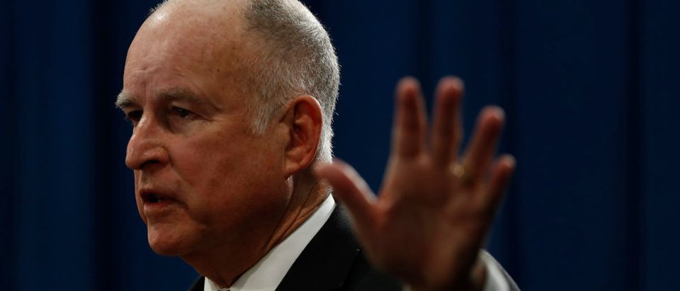 California Governor Jerry Brown Addresses Dept. Of Justice Lawsuit Against California