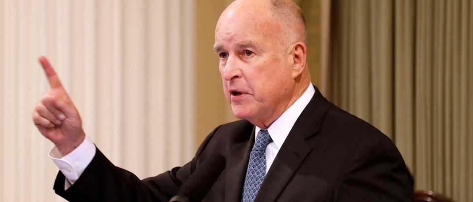 FILE PHOTO: California Governor Jerry Brown delivers his final state of the state address in Sacramento,
