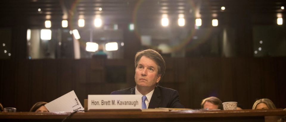 FILE PHOTO: U.S. Supreme Court nominee Brett Kavanaugh testifies in Washington