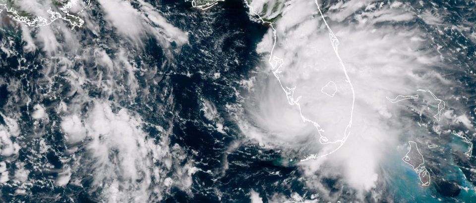 Tropical Storm Gordon is pictured nearing Florida, U.S. in this NASA satellite handout photo