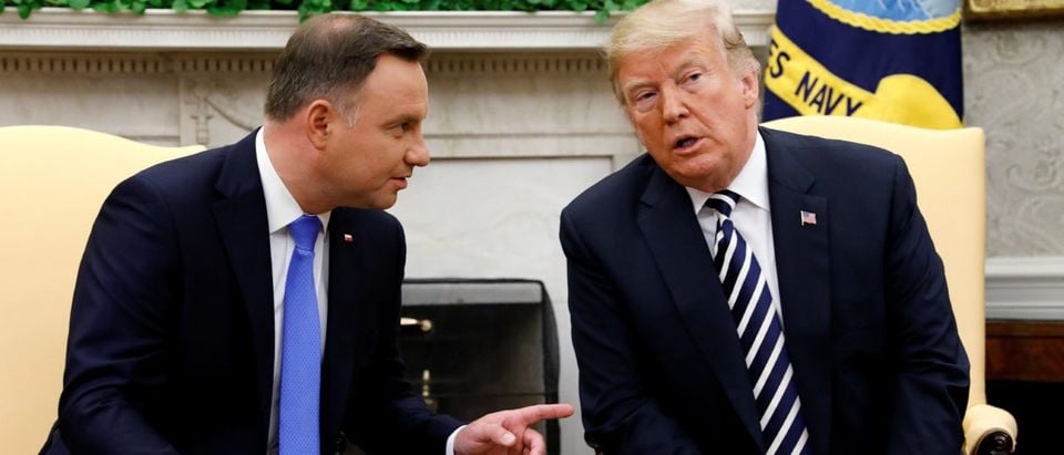 U.S. President Trump meets with Poland's President Duda at the White House in Washington