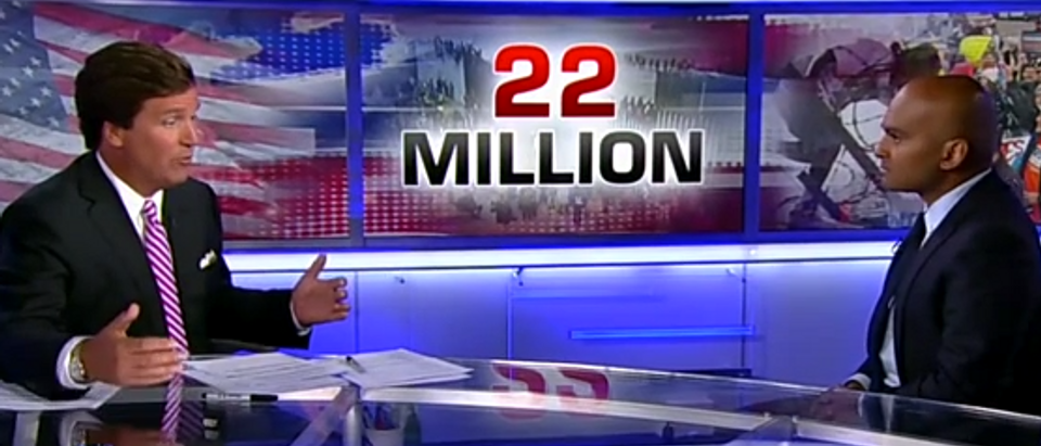 Tucker and Salaam discuss illegal aliens in US (Fox News screengrab)
