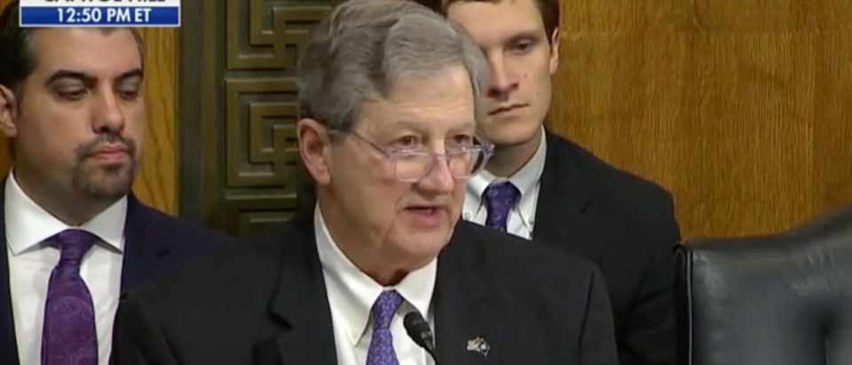 Senator Kennedy delivers speech on behalf of Kavanaugh./Screenshot