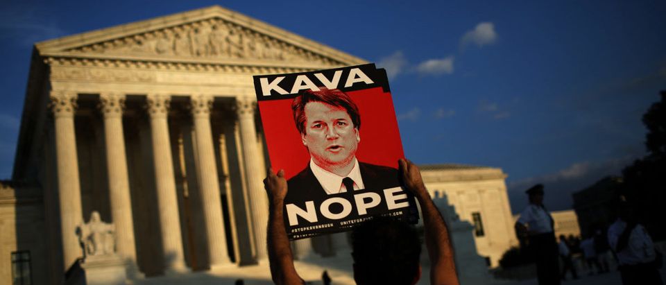 Activists Demonstrate Against Brett Kavanaugh Nomination At The Supreme Court