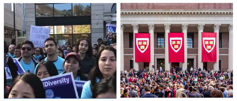 Dueling protests precede Harvard's affirmative action lawsuit.