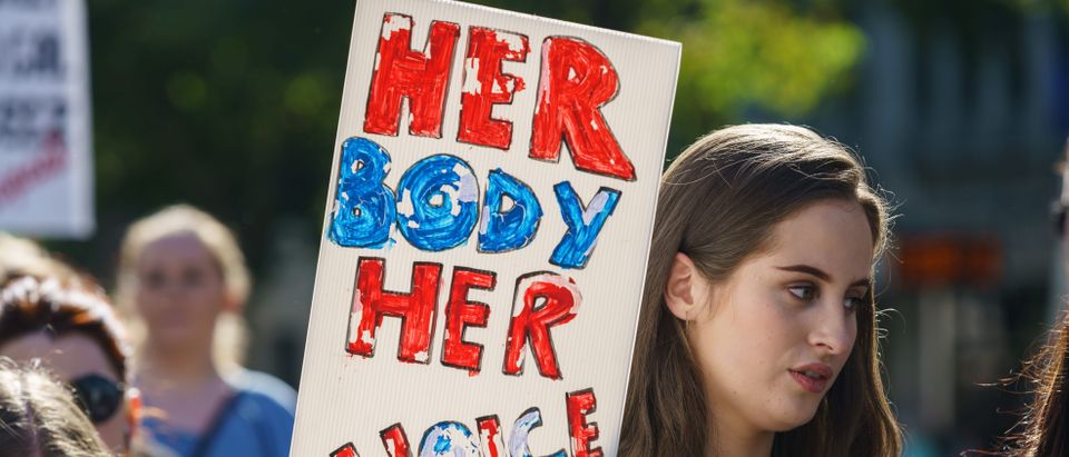 Pictured is a pro-abortion sign. (Shutterstock/abd)