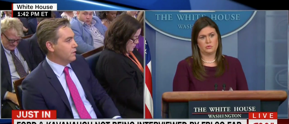 Sarah Sanders Accuses CNN’s Jim Acosta Of Struggling With The ‘Facts ...