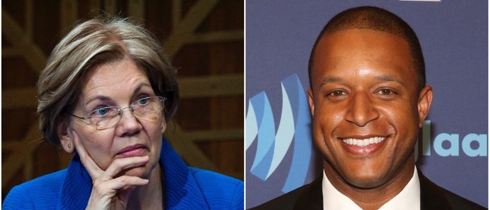 Left: Elizabeth Warren, Right: Craig Melvin (Getty Images)