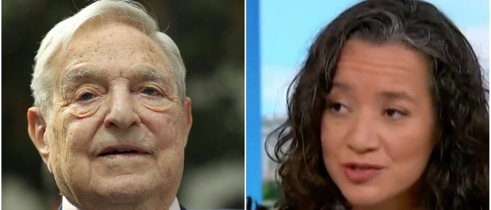 Left: George Soros (Getty Images), Right: Ana Maria Archila (MSNBC Screenshot)