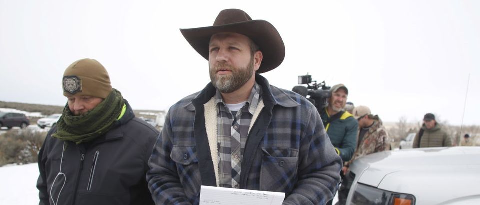 Ammon Bundy arrives to address the media at the Malheur National Wildlife Refuge near Burns, Oregon, January 5, 2016. Saturday's takeover of the Malheur National Wildlife Refuge outside the town of Burns, Oregon, marked the latest protest over federal management of public land in the West, long seen by conservatives in the region as an intrusion on individual rights. REUTERS/Jim Urquhart