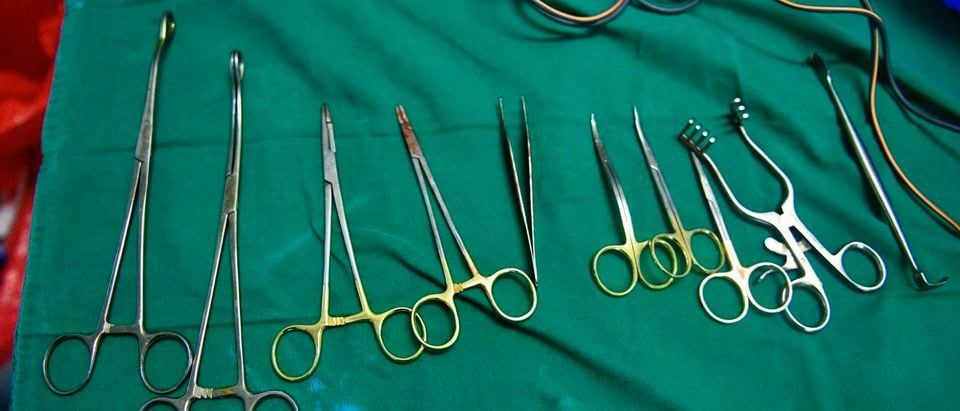 This photo taken on May 11, 2017 in Nairobi shows surgical instruments used in the process of clitoral restorative surgery. US based NGO Clitoraid, has launched its first humanitarian mission in Kenya, offering clitoral restorative surgery to 40 victims of female genital mutilation (FGM). According to a 2013 UNICEF report, as many as a quarter of all Kenyan women are victims of FGM. FGM is a life-threatening procedure that involves the partial or total removal of a woman's external genitalia. It has been banned in Kenya since 2011 but it still takes place in some tribal areas which refuse to omit it from cultural and traditional practices. (CARL DE SOUZA/AFP/Getty Images)