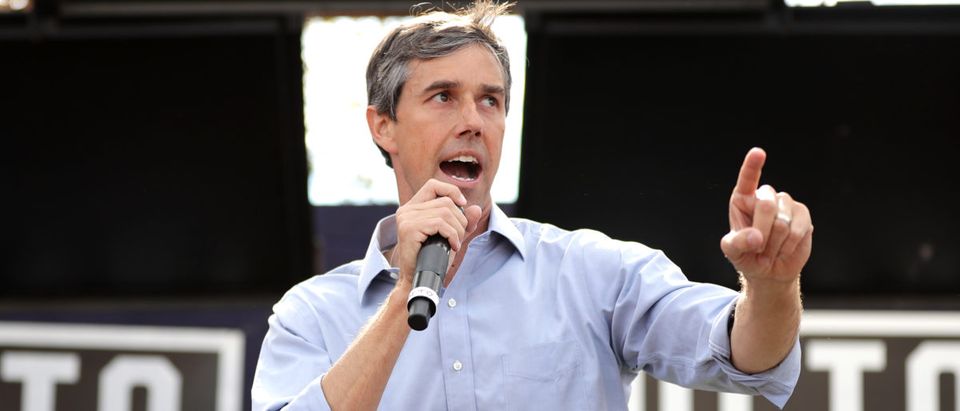 U.S. Senate candidate Rep. Beto O'Rourke addresses a campaign rally at the Pan American Neighborhood Park November 04, 2018 in Austin, Texas. (Chip Somodevilla/Getty Images)