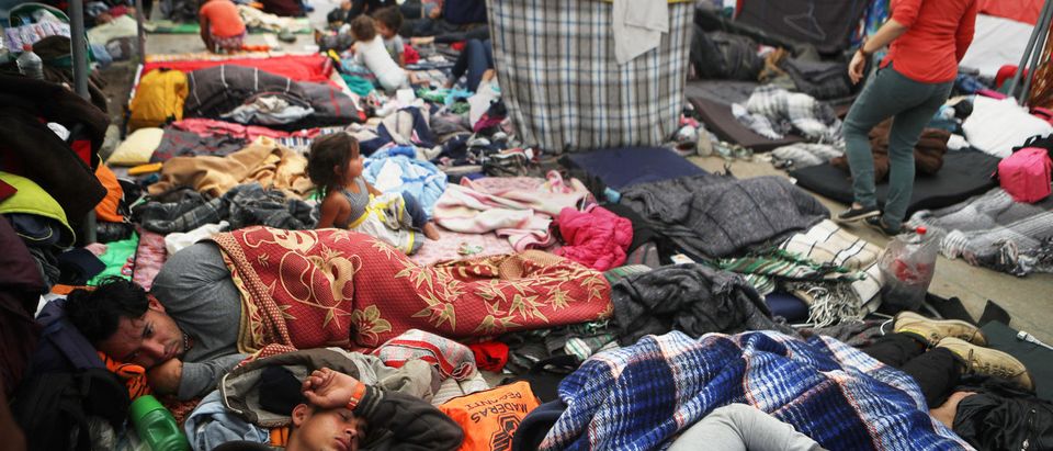Immigrant Caravan Members Gather At U.S.-Mexico Border